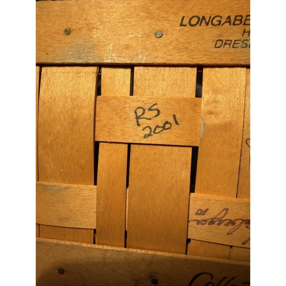 Longaberger Collectors Club 2001 Gathering Basket NoFabric 3 Siblings  Signature